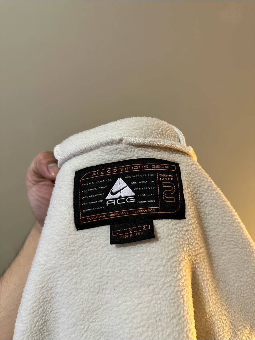 Nike ACG Cream Sherpa Ninja Fleece Jacket - Picture 6 of 9